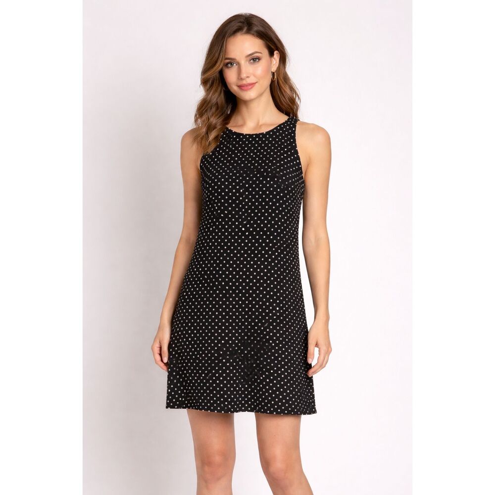 Dalia Black and White Polka Dot Dress Women's Size 2 Career Work Sleeveless
